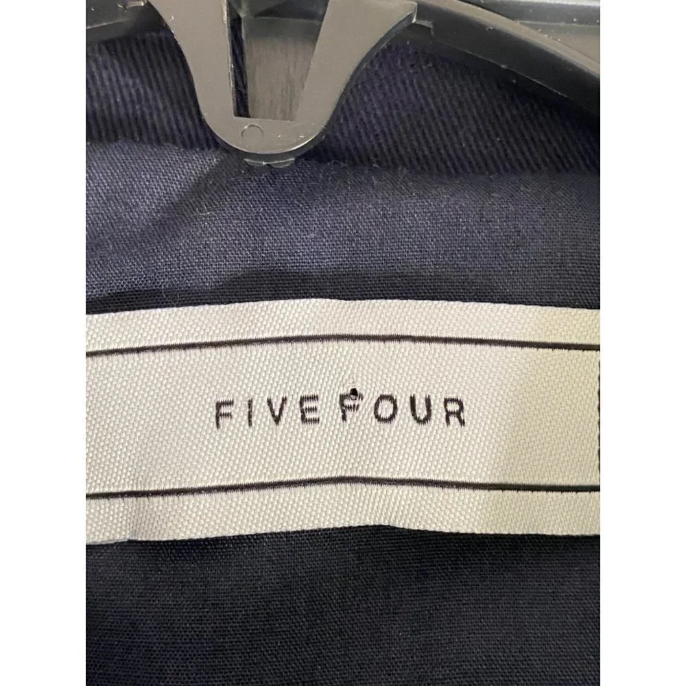 Five Four Twill Jacket Men’s Large Full Zip Button Long Sleeve Pockets Navy Blue